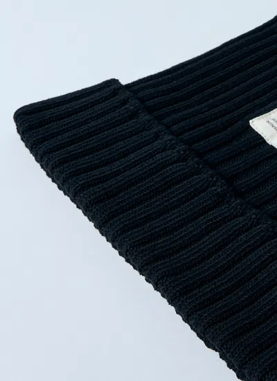 Acne Studios Men Ribbed Square Beanie