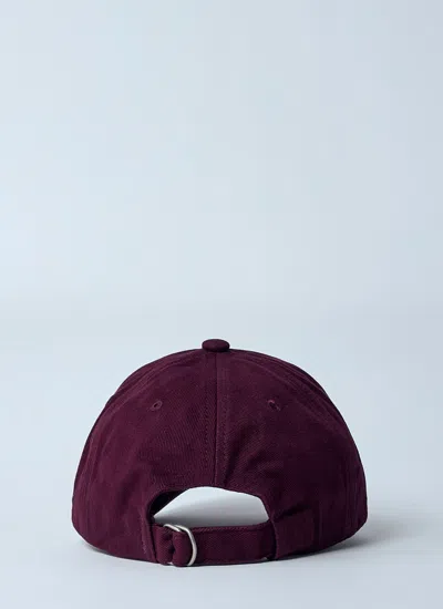 Acne Studios Men Twill Logo Baseball Cap In Purple