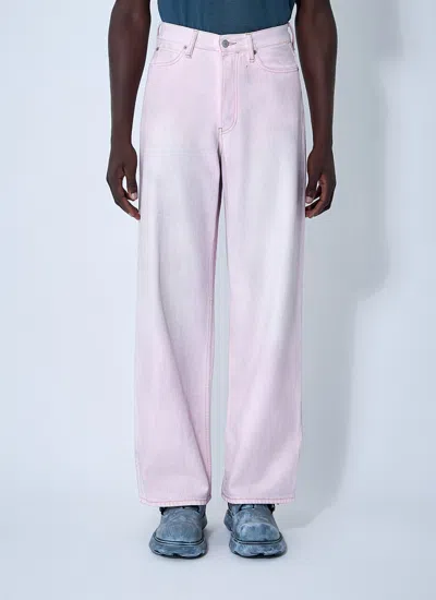 Acne Studios Womens Pale Pink 1981 Wide-leg Denim Jeans Xxs In Pink