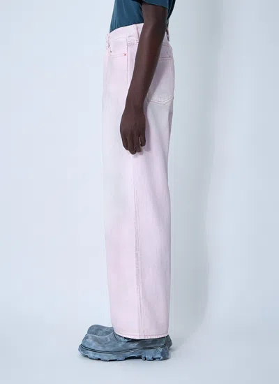 Acne Studios Womens Pale Pink 1981 Wide-leg Denim Jeans Xxs In Pink