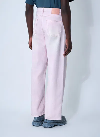 Acne Studios Womens Pale Pink 1981 Wide-leg Denim Jeans Xxs In Pink