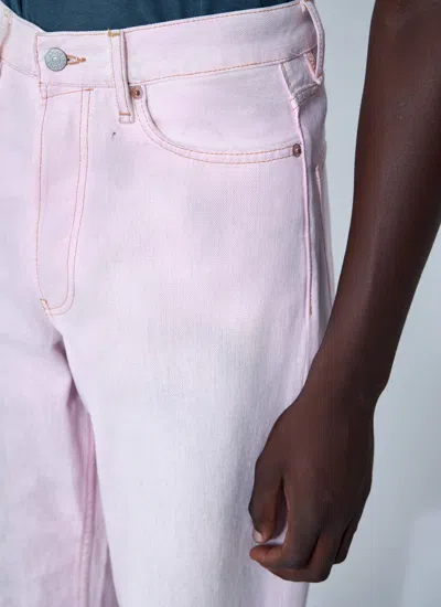 Acne Studios Womens Pale Pink 1981 Wide-leg Denim Jeans Xxs In Pink