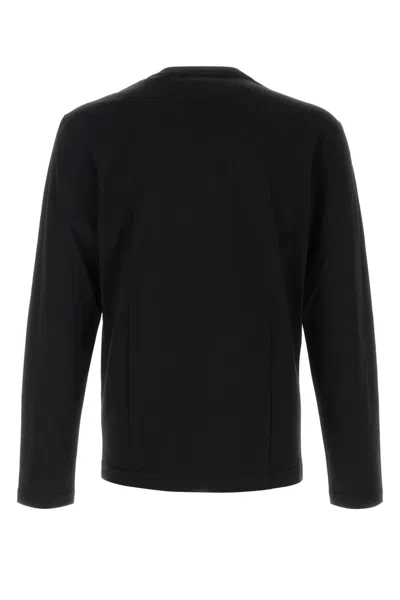 Dolce & Gabbana Cotton Crew Neck T-shirt With Long Sleeves In Black