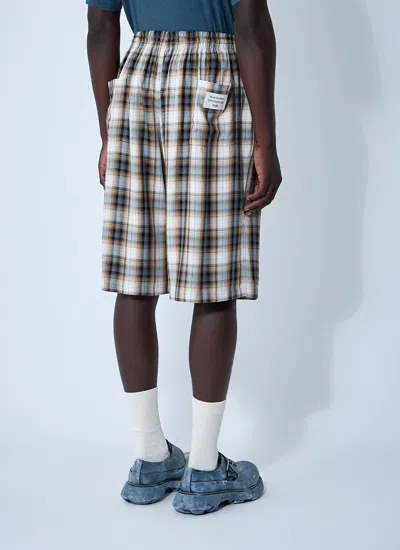 Acne Studios Women Check Shorts In Gold