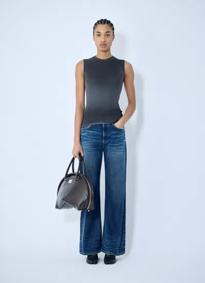 Acne Studios Women Logo Patch Tank Top In Blue