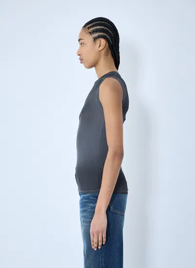Acne Studios Women Logo Patch Tank Top In Blue