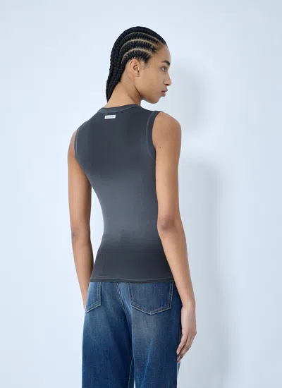 Acne Studios Women Logo Patch Tank Top In Blue