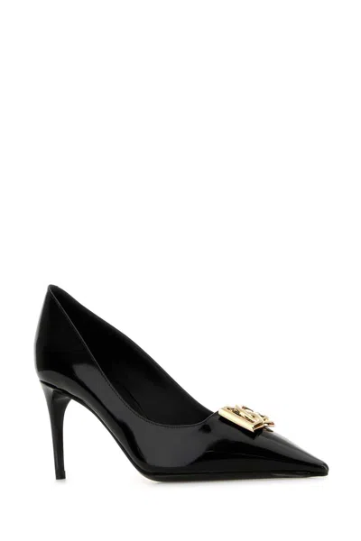 Dolce & Gabbana Black Leather Lollo Pumps