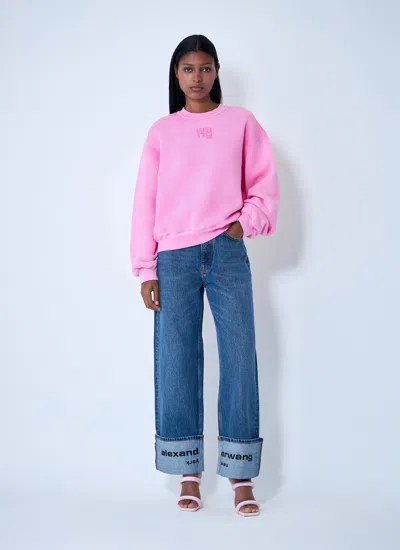 Alexander Wang Women Logo Motif Sweatshirt In Pink