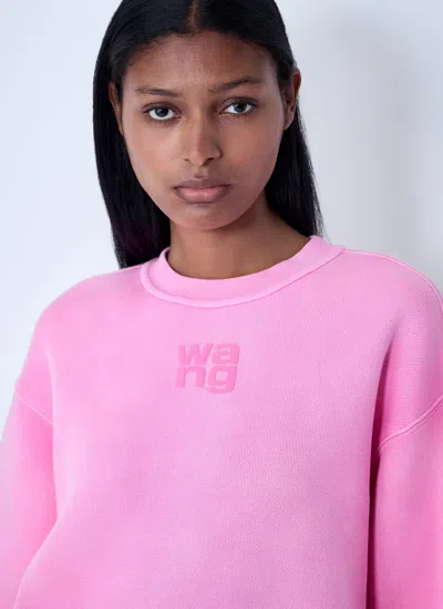 Alexander Wang Women Logo Motif Sweatshirt In Pink