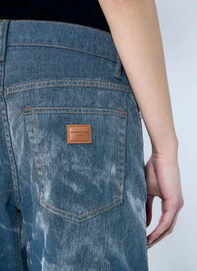 Alexander Wang Women Low Rise Clouding Flocking Jeans In Blue