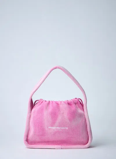 Alexander Wang Pink Corduroy Small Ryan Handbag