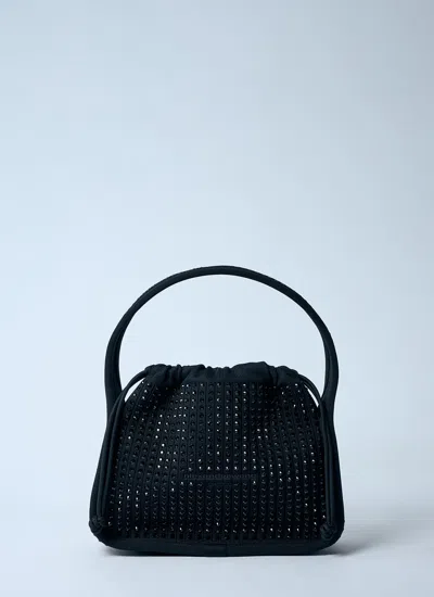 Alexander Wang Sapphire Glass Embellished Bag In Black