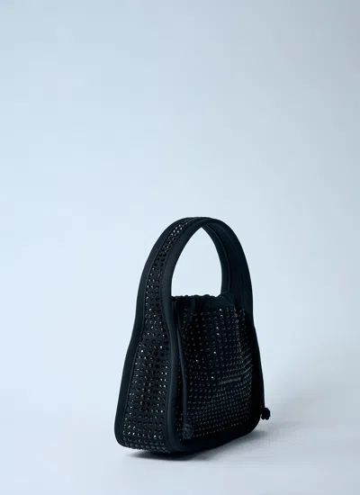 Alexander Wang Sapphire Glass Embellished Bag In Black