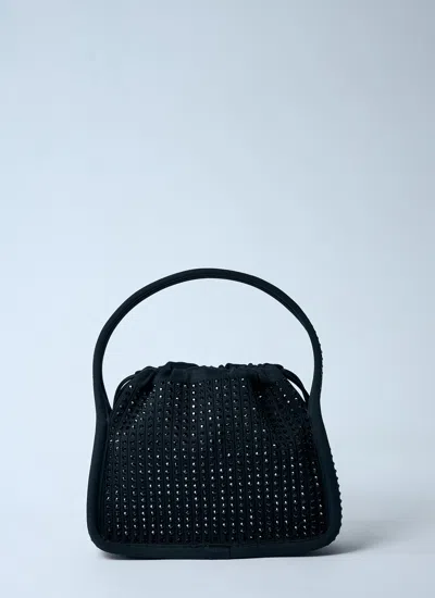 Alexander Wang Sapphire Glass Embellished Bag In Black