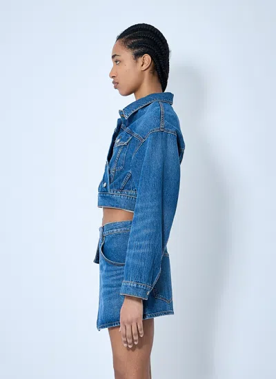 Alexander Wang Wrapped Tucker Jacket In Blue