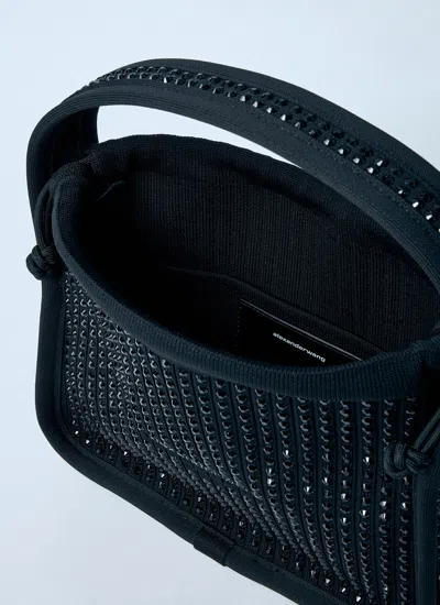 Alexander Wang Sapphire Glass Embellished Bag In Black