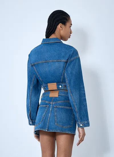 Alexander Wang Wrapped Tucker Jacket In Blue