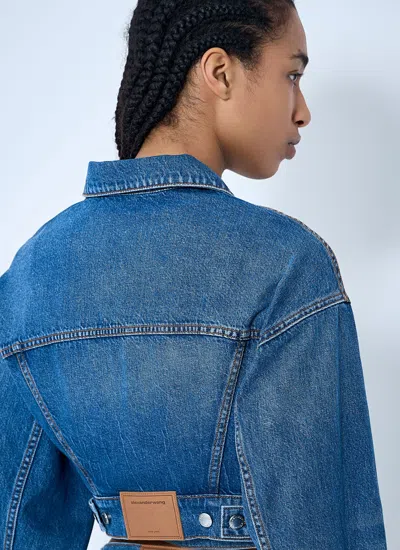 Alexander Wang Wrapped Tucker Jacket In Blue