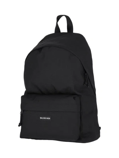 Balenciaga Men Explorer Recycled Nylon Backpack In Black