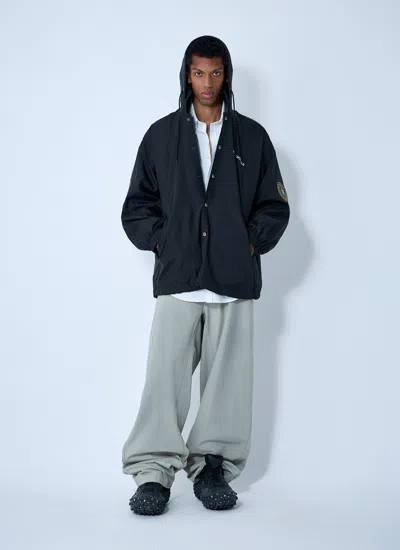 Balenciaga Hooded Raincoat With Drawstring And Pockets In Black