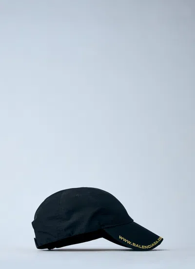Balenciaga Men Logo Motif Baseball Cap In Blue