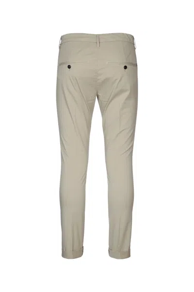 Dondup Trousers With Belt Loops And Pockets In Silver