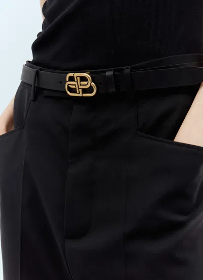 Balenciaga Women Bb Logo Belt In Black