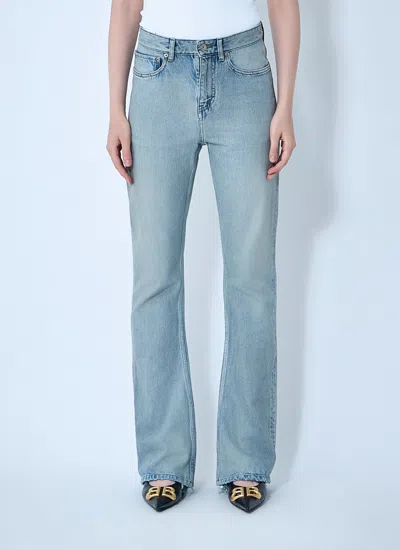 Balenciaga Women Bootcut Distressed Denim Jeans