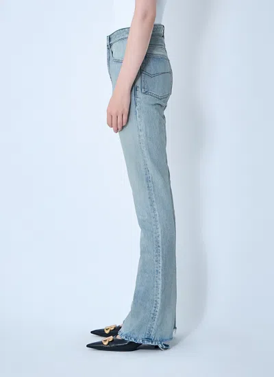 Balenciaga Women Bootcut Distressed Denim Jeans