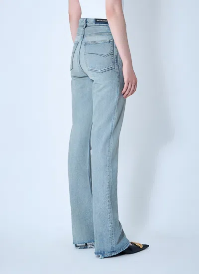 Balenciaga Women Bootcut Distressed Denim Jeans