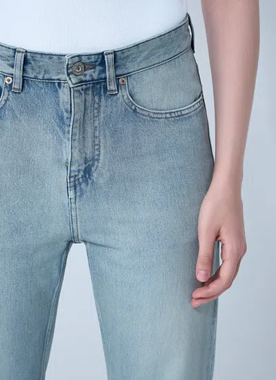 Balenciaga Women Bootcut Distressed Denim Jeans