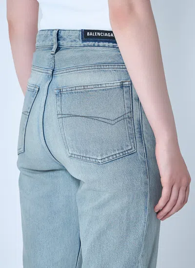 Balenciaga Women Bootcut Distressed Denim Jeans