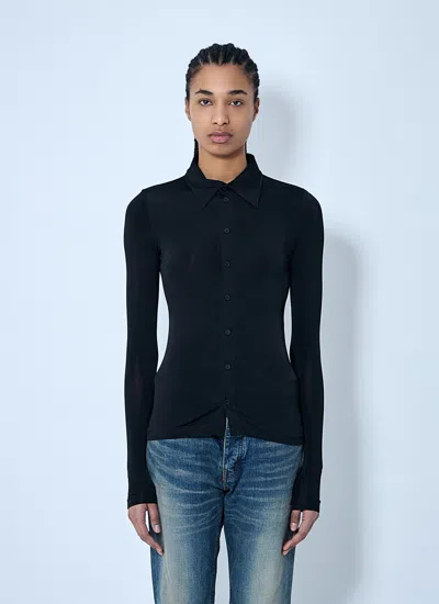 Balenciaga Women Button-down Shirt In Black
