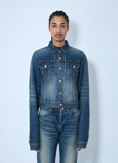 Balenciaga Women Denim Jacket In Blue