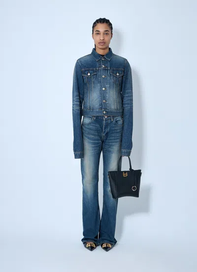 Balenciaga Women Denim Jacket In Blue
