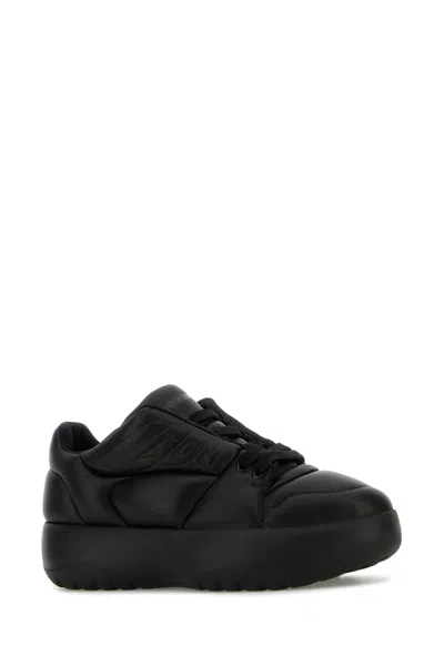 Dsquared2 Dsquared Black Leather Puffer Sneakers In Multi