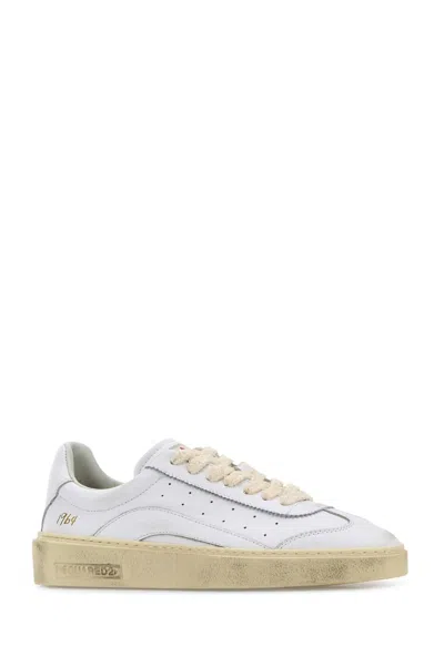 Dsquared2 Rider Sneakers Low Top Perforated Rubber Sole In Multi