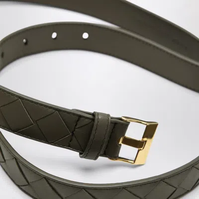 Bottega Veneta Women Cipresso-colored Watch Belt In Intrecciato In Multi