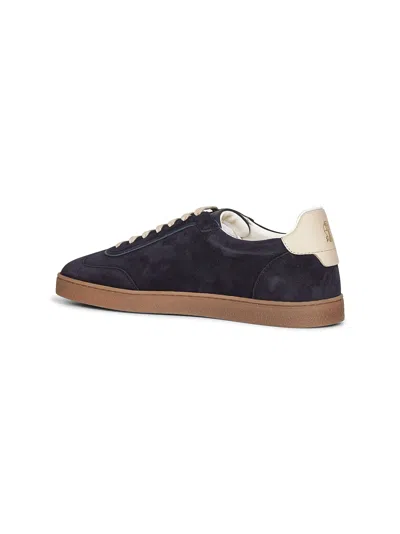Brunello Cucinelli Blue Washed Suede Sneakers