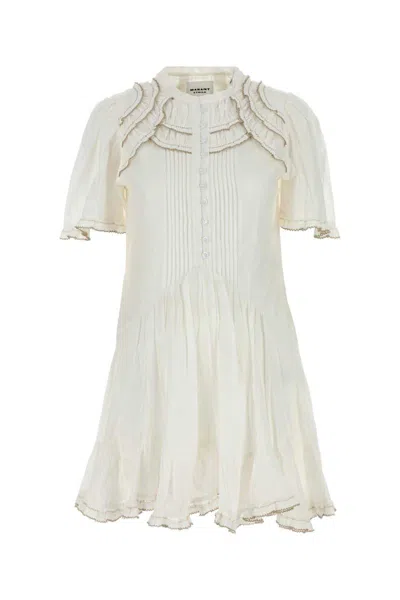 Isabel Marant Étoile Isabel Marant Etoile White Cotton Blend Celyana Dress