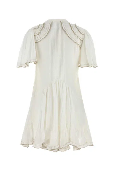 Isabel Marant Étoile Isabel Marant Etoile White Cotton Blend Celyana Dress
