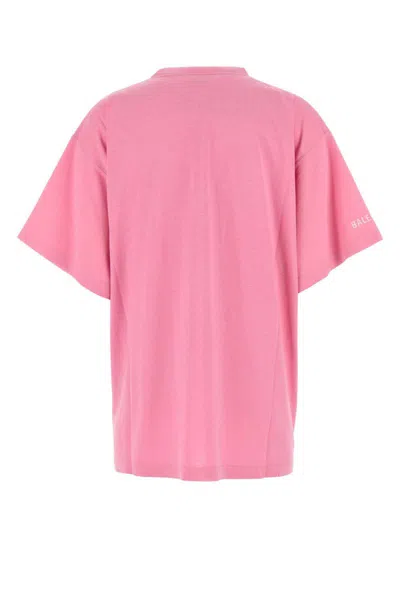 Balenciaga Vip Team Crewneck Graphic T-shirt In Pink