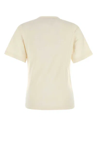Lemaire Cream Cotton T-shirt In Neutral