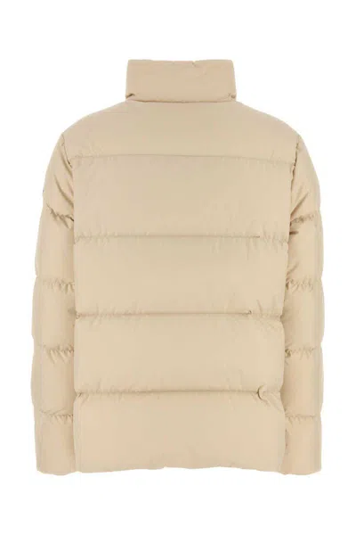 Moncler Sand Polyester Mauzun Down Jacket In Neutral