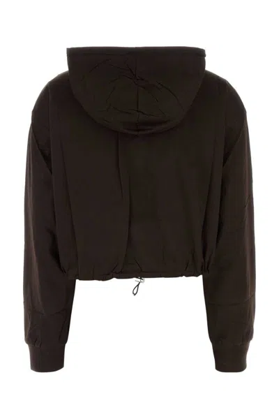 Prada Reversible Drawstring Hem Cotton Sweatshirt