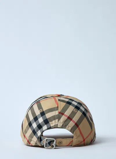 Burberry Ekd Checkered Baseball Cap In Neutral