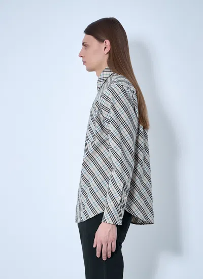 Burberry Poplin Shirt With Embroidered Collar And Pocket In Multi