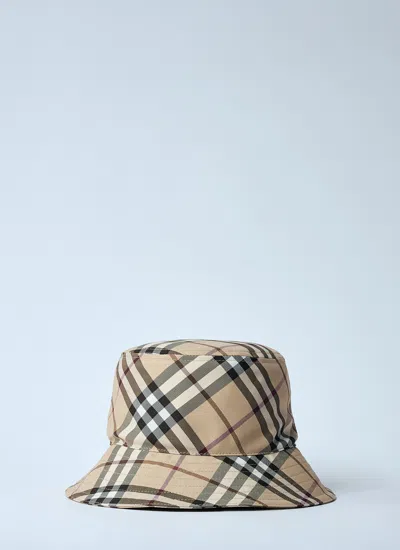 Burberry Men Check Twill Bucket Hat