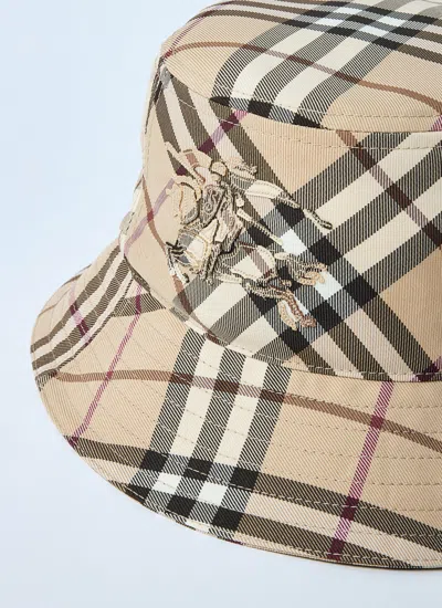 Burberry Men Check Twill Bucket Hat